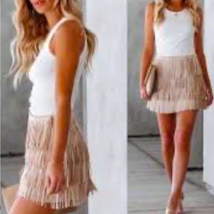 Brand New With Tags Sold out VICI Suede fringe skirt